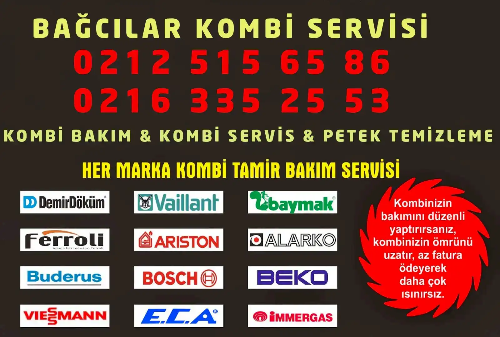 Bağcılar Kombi Servisi